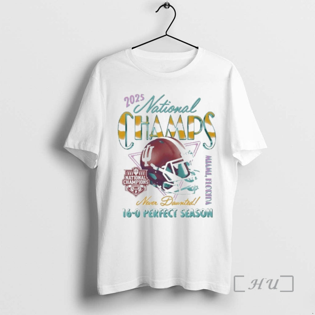 Trending Iu Football National Champions Vice Never Daunted 16 0 T-Shirts, Hoodie, Sweatshirt