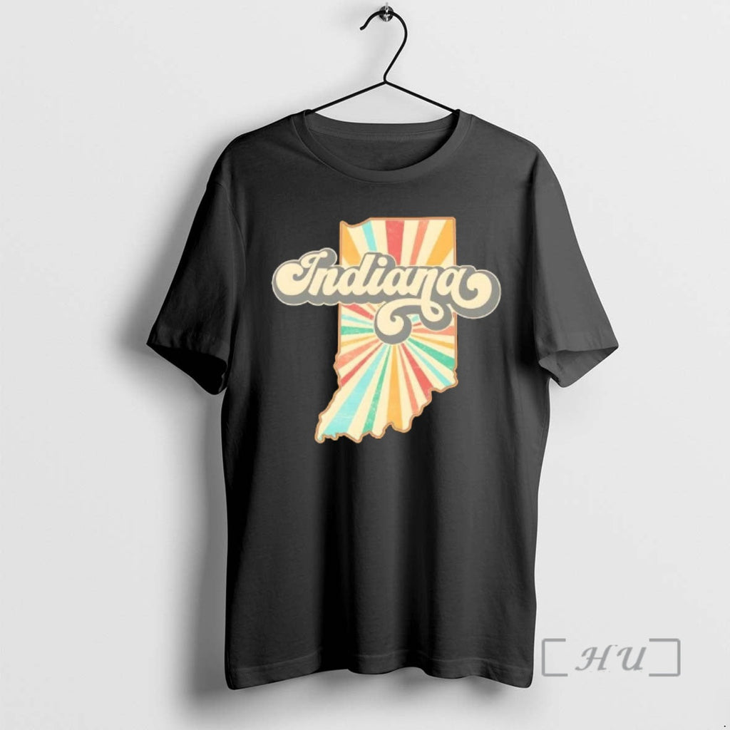 Trending Indiana State Retro Vintage Map T-Shirts, Hoodie, Sweatshirt