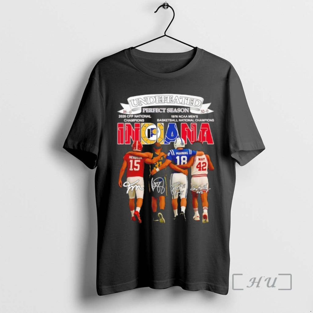 Trending Indiana City Sports Undefeated 16 0 32 0 Perfect Season Player Signatures T-Shirts, Hoodie, Sweatshirt