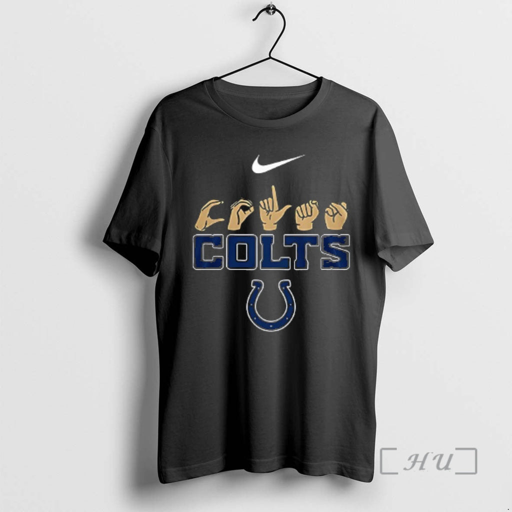 Trending Indianapolis Colts Deaf Awareness Care Understand Love Hand Signs Double Sided T-Shirts, Hoodie, Sweatshirt