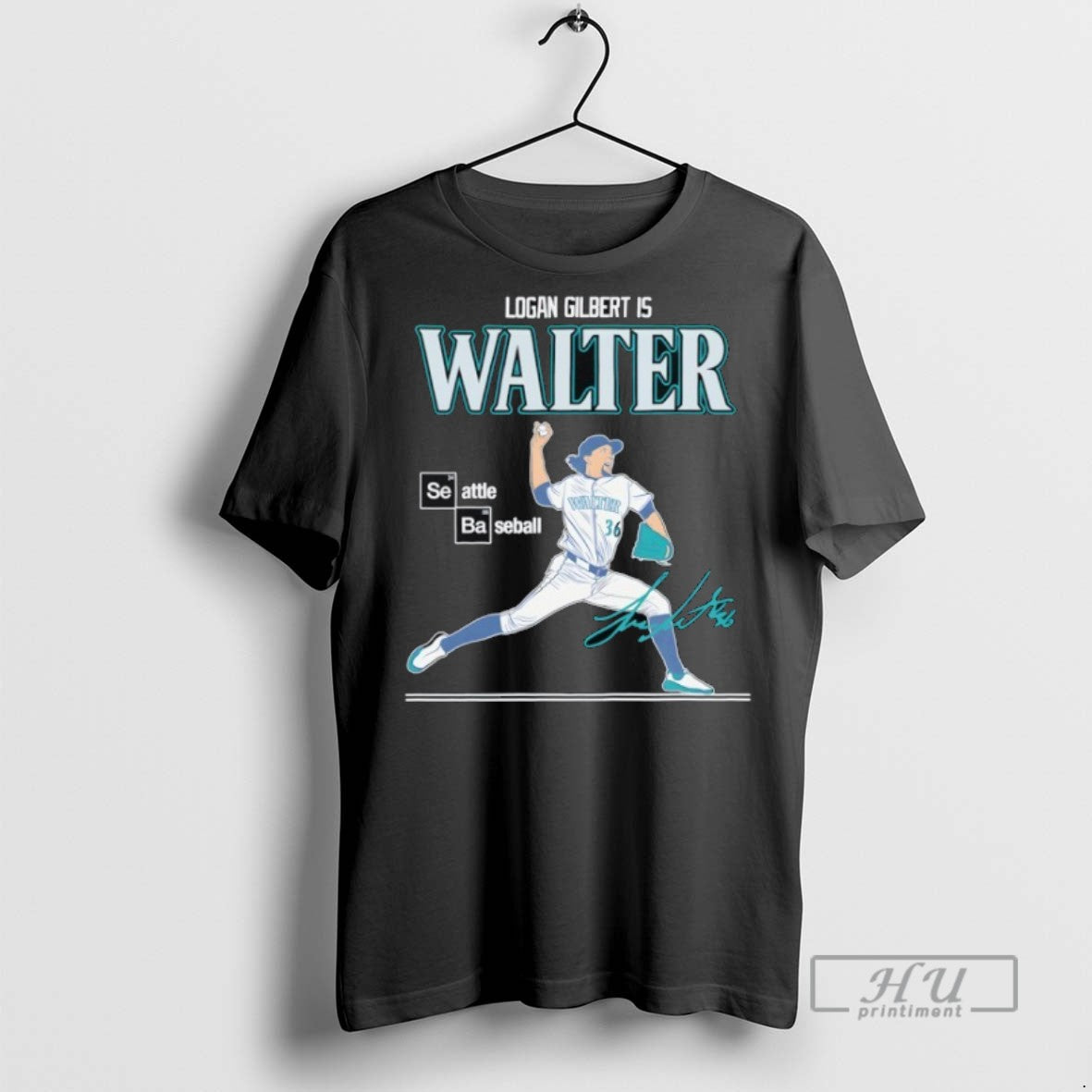 Trending Logan Gilbert Seattle Mariners Is Walter Baseball Mlb Signature Graphic Tee Shirts Sweatshirt Hoodies