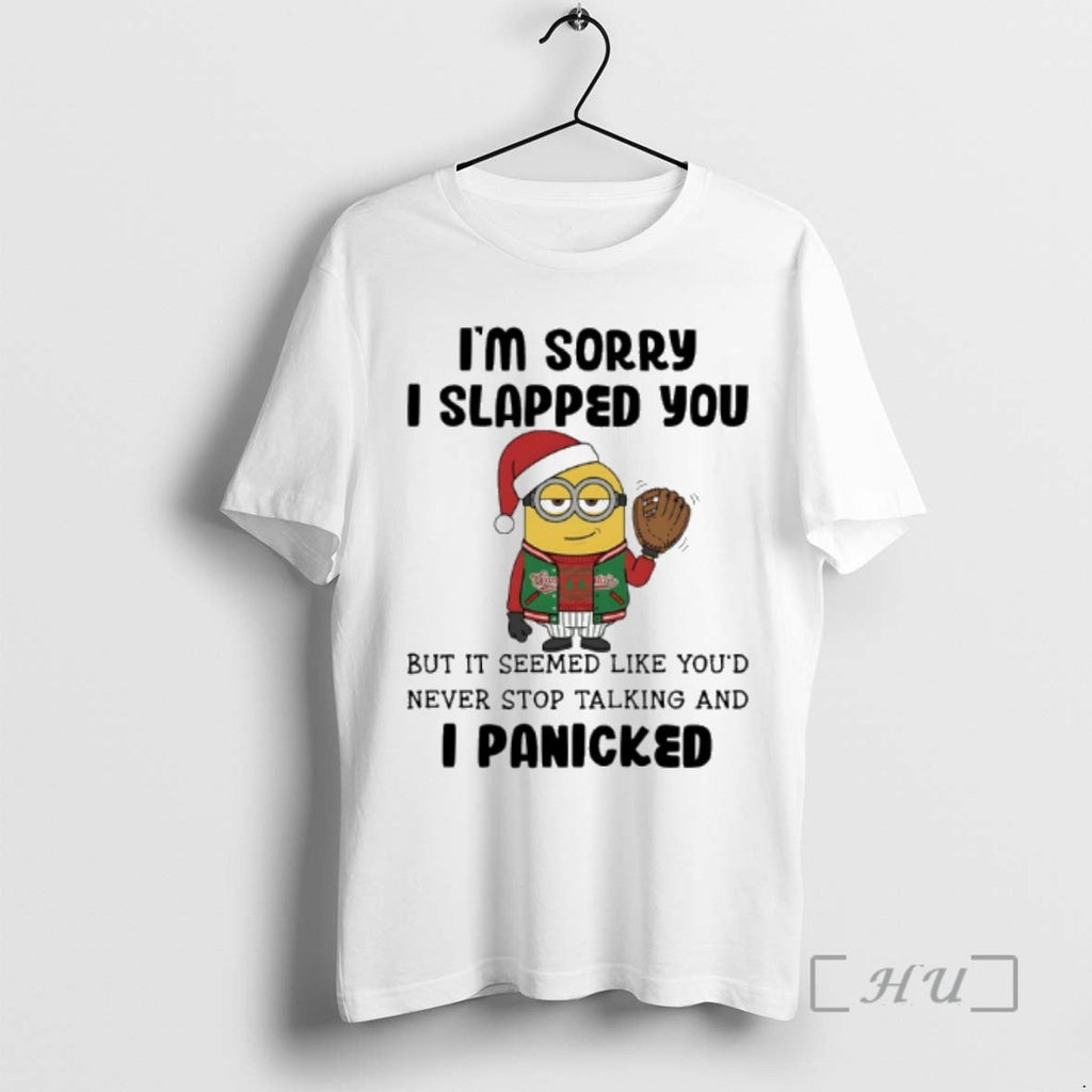 Trending Minion Santa Im Sorry I Slapped You But Seemed Like Youd Never Stop T-Shirts, Hoodie, Sweatshirt