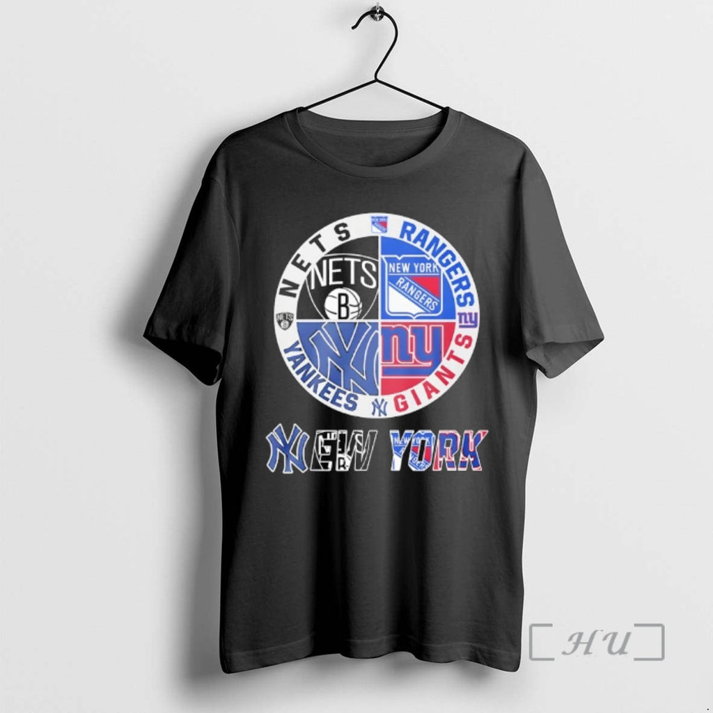Trending New York Giants New York Yankees York Nets New York Rangers Mashup Logo T-Shirts, Hoodie, Sweatshirt