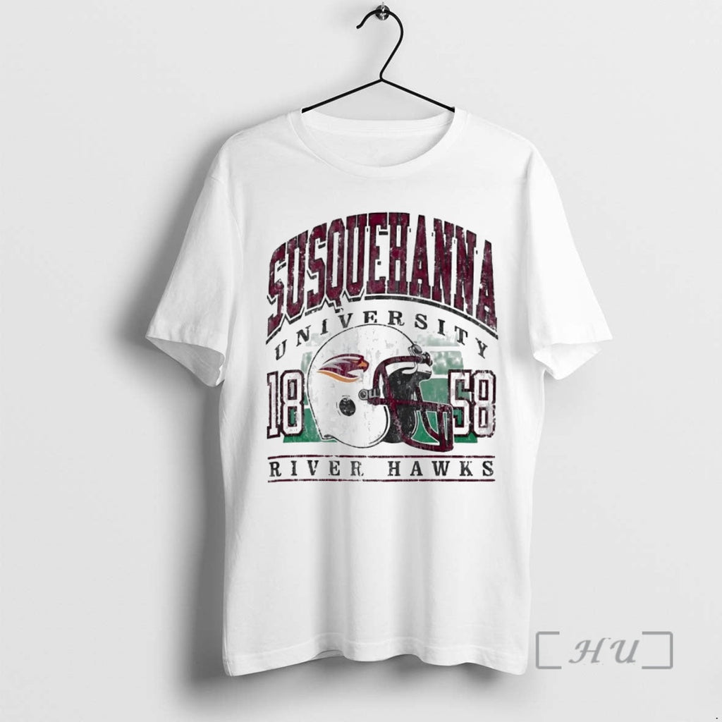 Trending Susquehanna University River Hawks Helmet Est 1858 T-Shirts, Hoodie, Sweatshirt