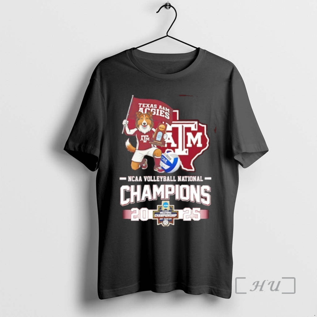 Trending Texas Am Aggies 2025 Volleyball National Champions Mascot Flag T-Shirts, Hoodie, Sweatshirt