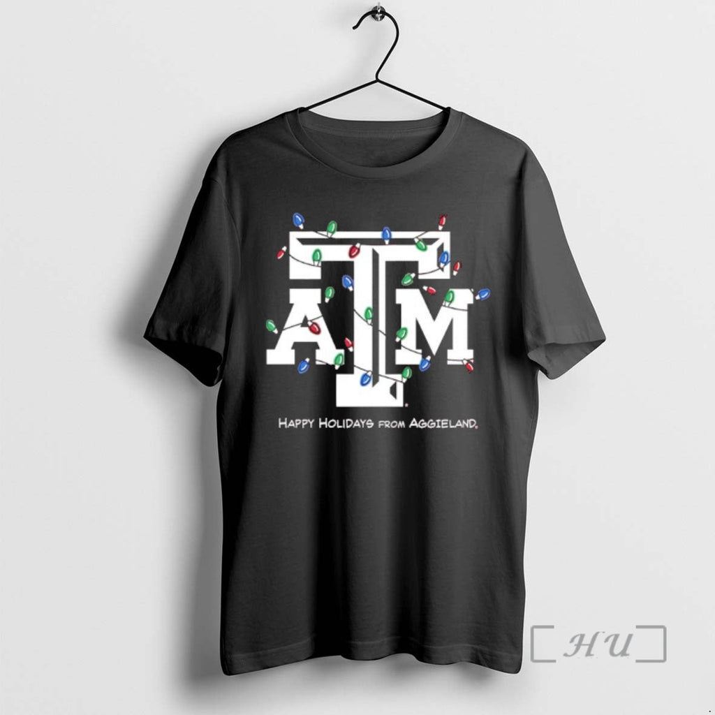 Trending Texas Am Happy Holidays Aggieland 2025 T-Shirts, Hoodie, Sweatshirt