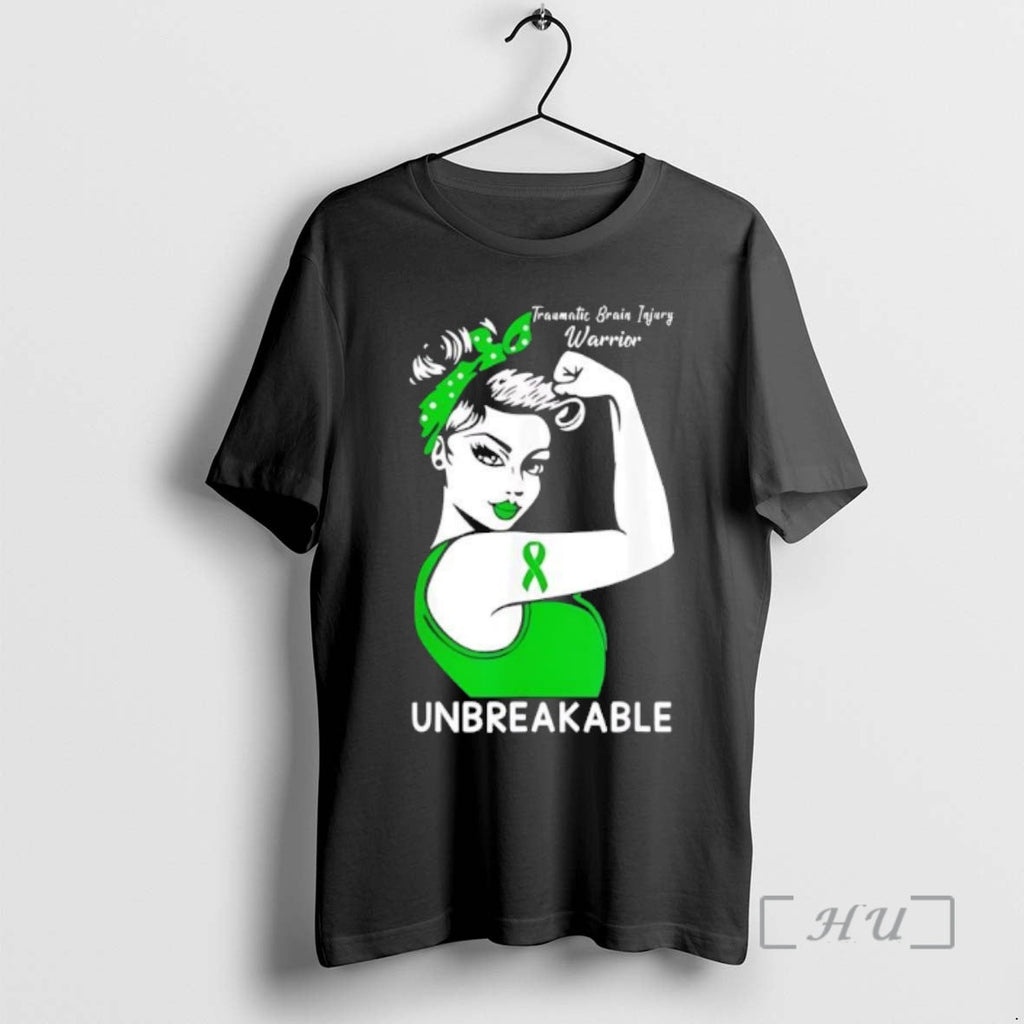 Trending Traumatic Brain Injury Warrior Unbreakable Black T-Shirts, Hoodie, Sweatshirt