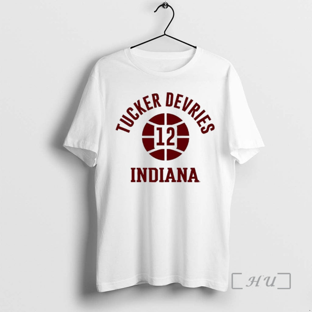 Trending Tucker Devries Name Number Ball Indiana Basketball T-Shirts, Hoodie, Sweatshirt