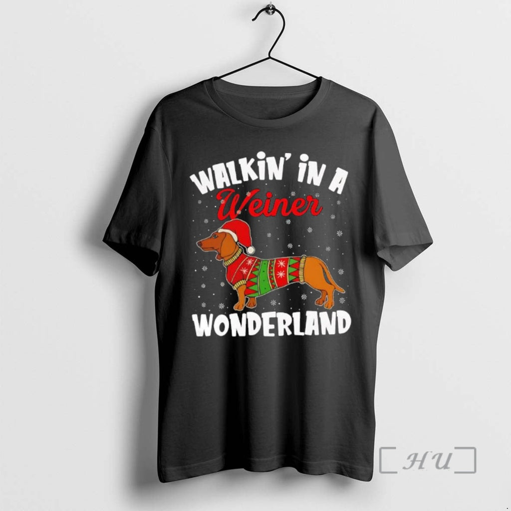 Trending Walkin Wiener Wonderland Black T-Shirts, Hoodie, Sweatshirt