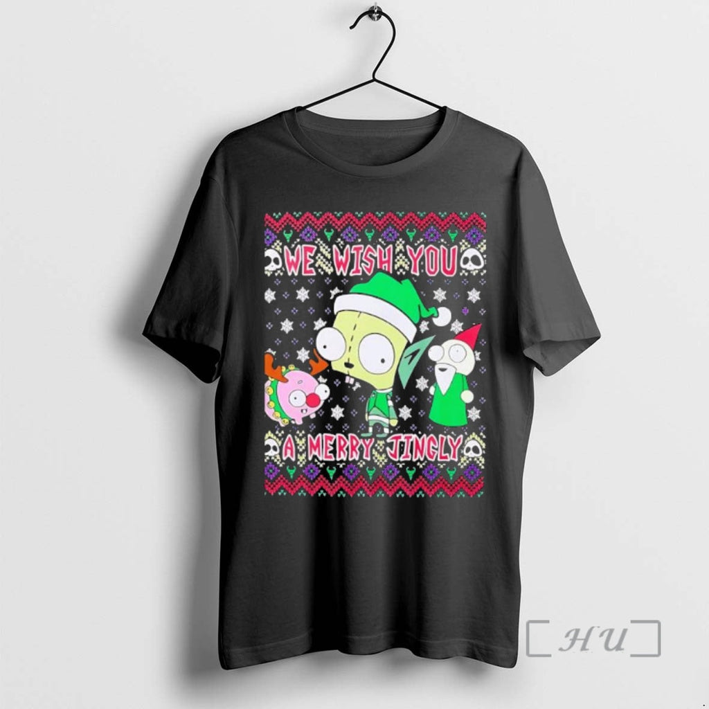 Trending We Wish You Merry Jingly Ugly Black T-Shirts, Hoodie, Sweatshirt