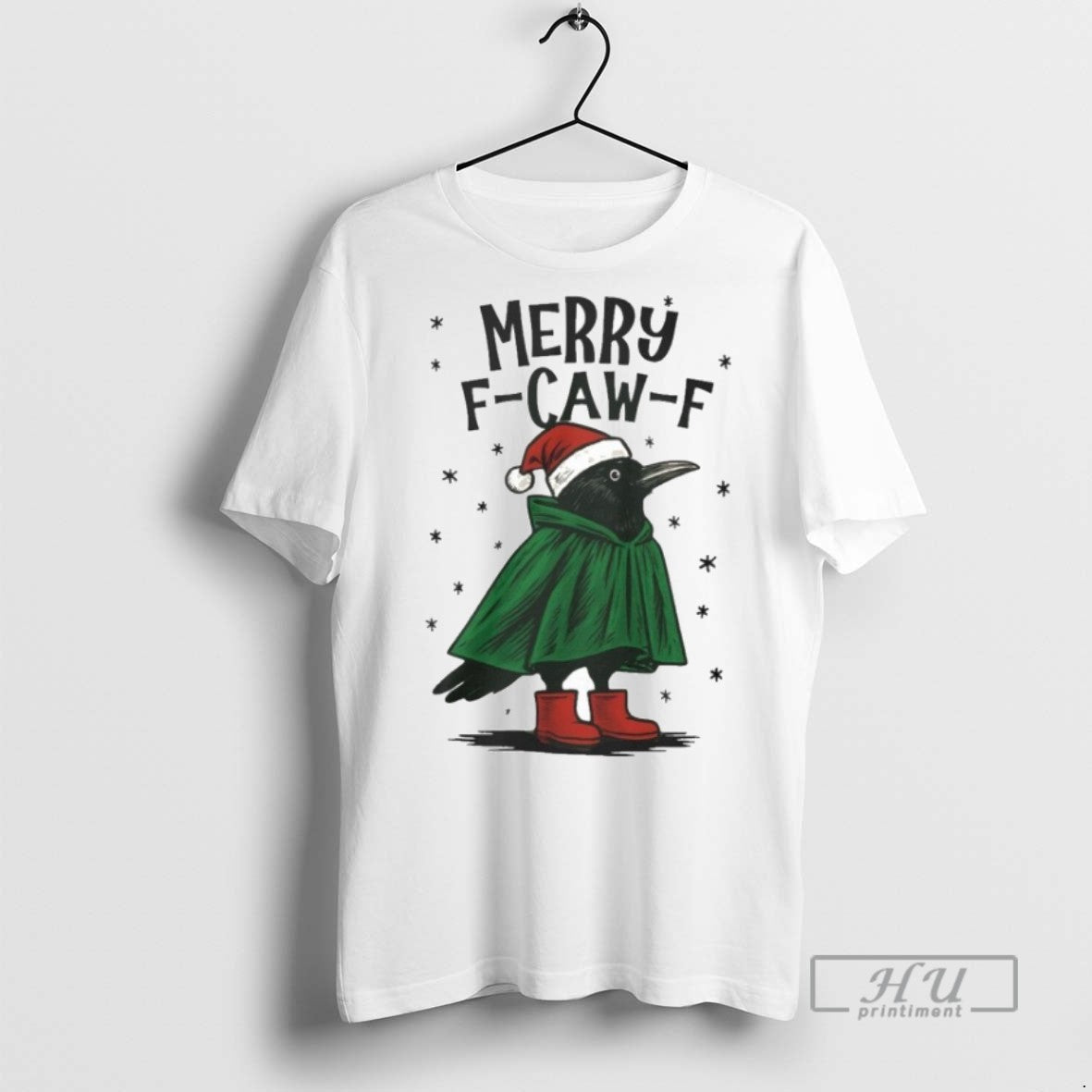 Trending Merry F Caw F Christmas Graphic Tee Shirts Sweatshirt Hoodies