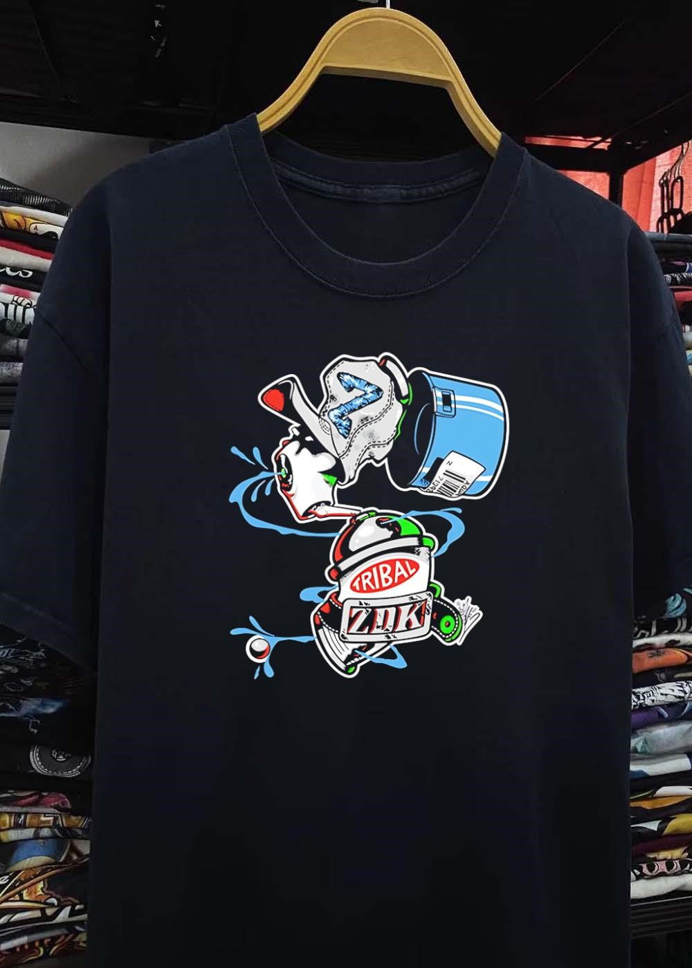 Tribal ZDK Spraying Paint Art Logo T-Shirt
