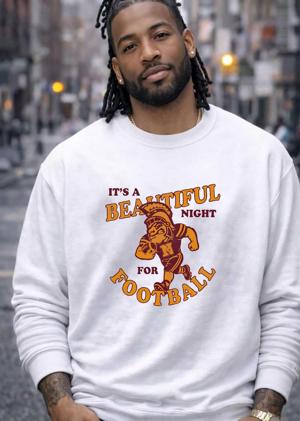Trojan Football Player It’s a Beautiful Night for Football T-Shirt