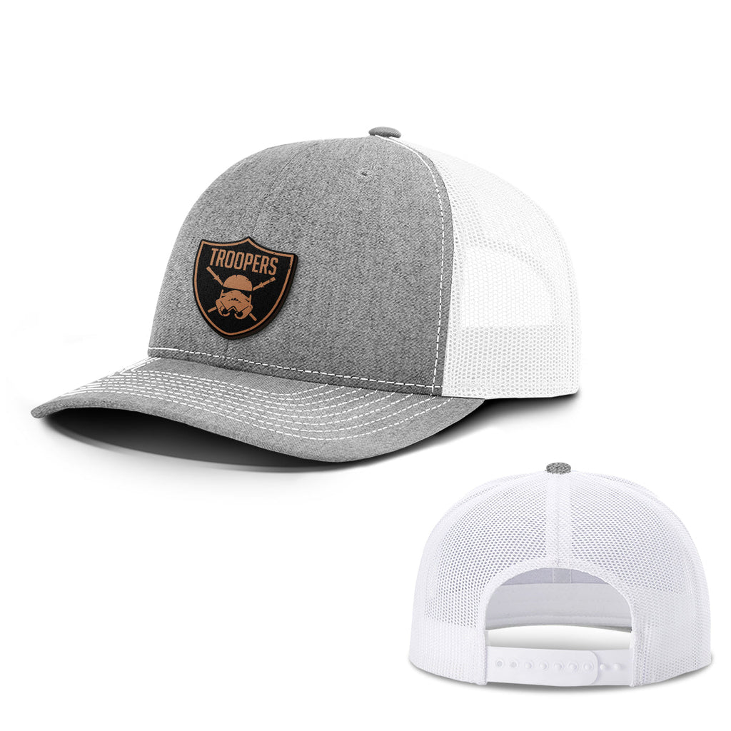 Troopers Leather Patch Hats