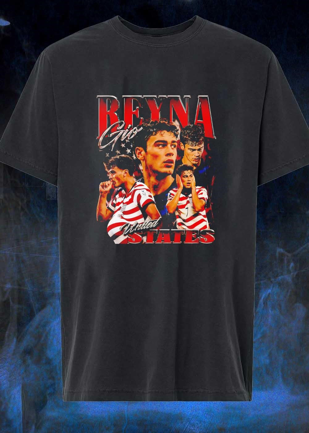 US Soccer Star Gio Reyna Focused and Celebrating United States T-Shirt
