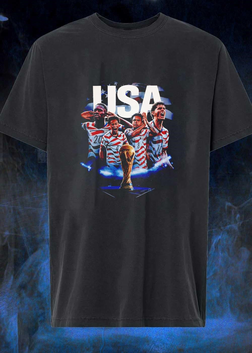 USA National Soccer Team Players Celebrating World Cup Trophy T-Shirt