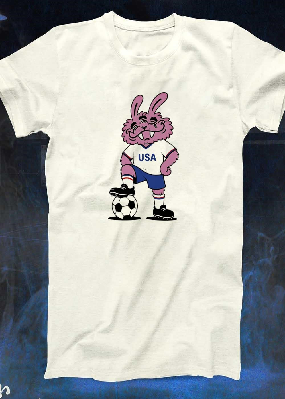 USA Rabbit Mascot Soccer Player USA Shirt