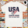 USA Soccer Country Roads Take Us Home 2026 America flag shirt