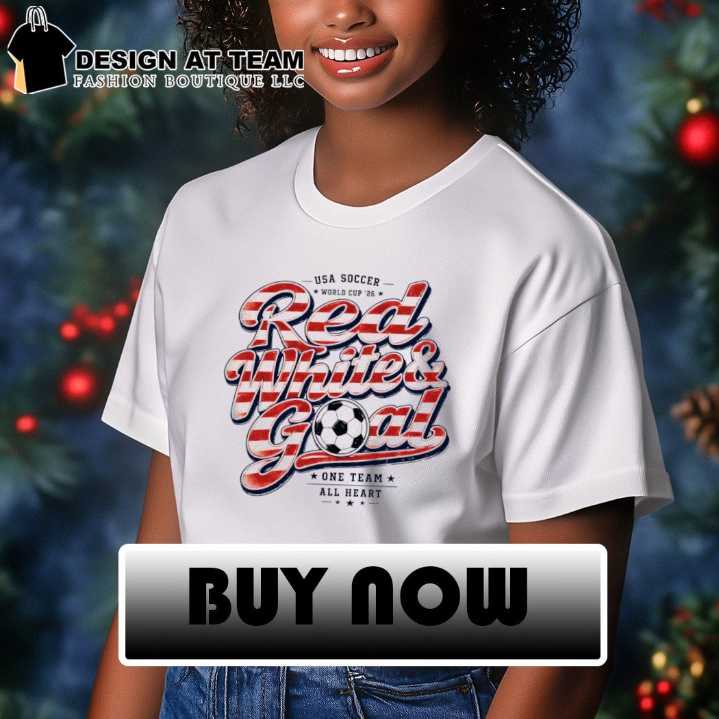 USA Soccer Red White and Goal World Cup 2026 One Team All Heart shirt
