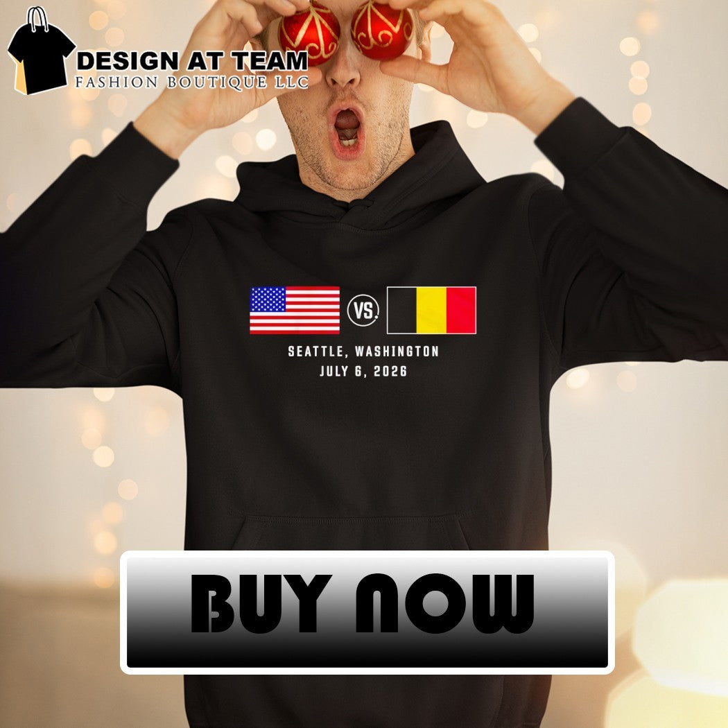 USA vs Belgium Soccer Matchup Seattle Washington July 6 2026 shirt