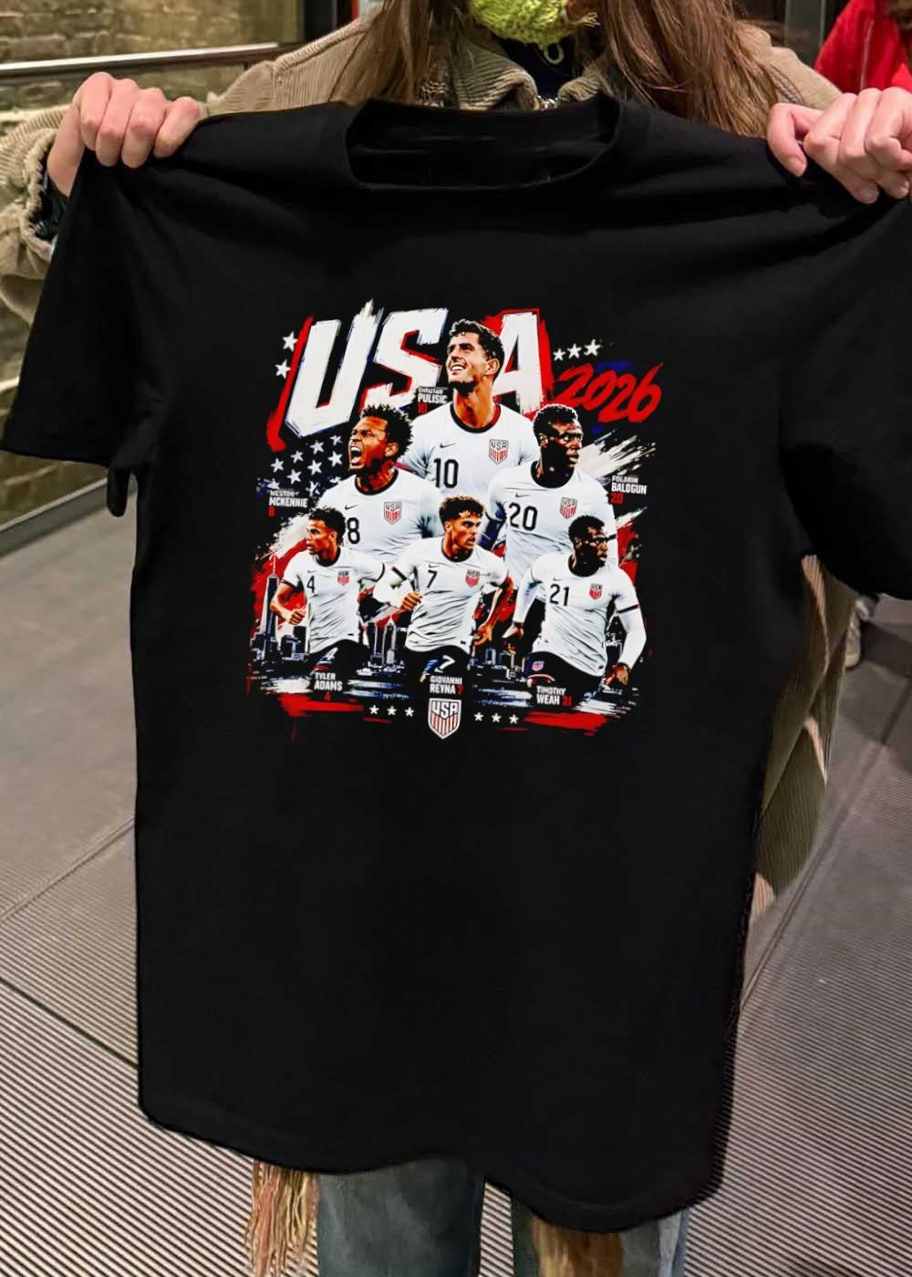 USMNT Stars Pulisic Mckennie Balogun Adams Reyna Weah USA 2026 Shirt