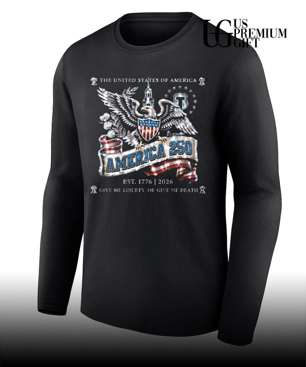 United States of America Bald Eagle Independence Hall America 250 Year est 1776-2026 shirt