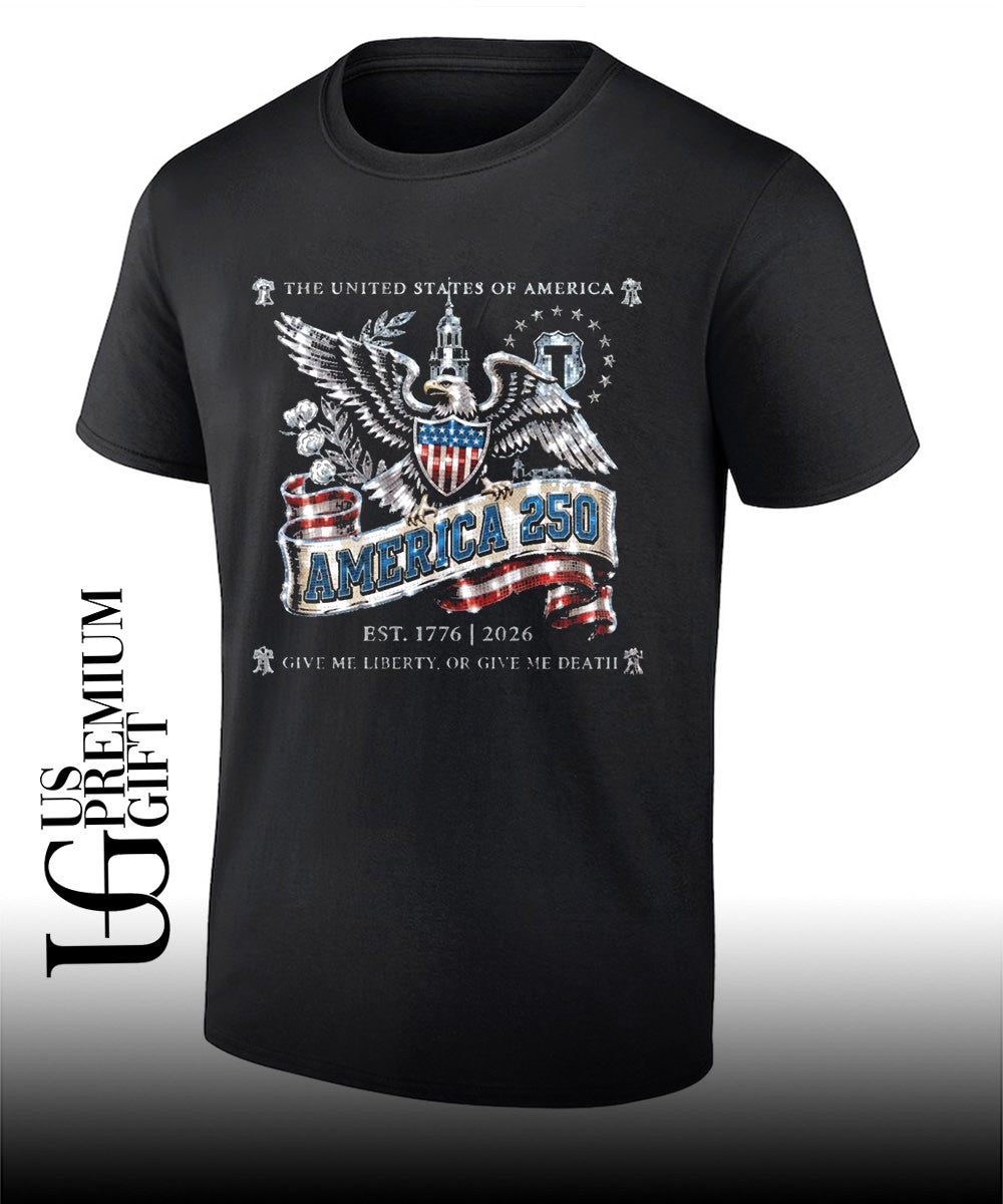 United States of America Bald Eagle Independence Hall America 250 Year est 1776-2026 shirt