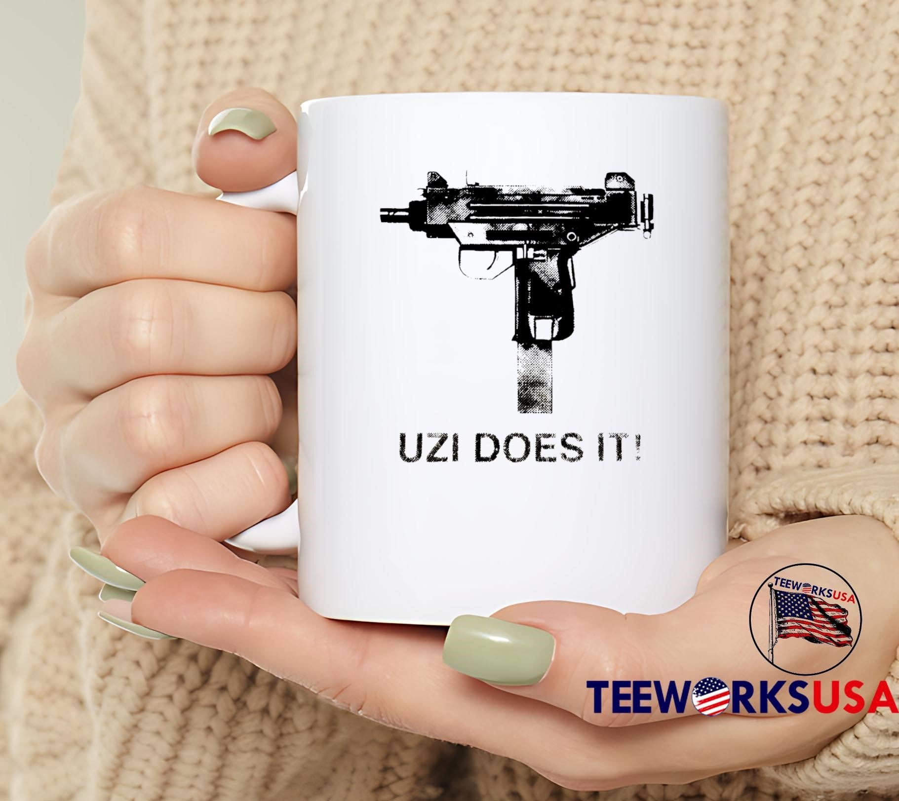 Uzi Does It Submachine Gun T-Shirt
