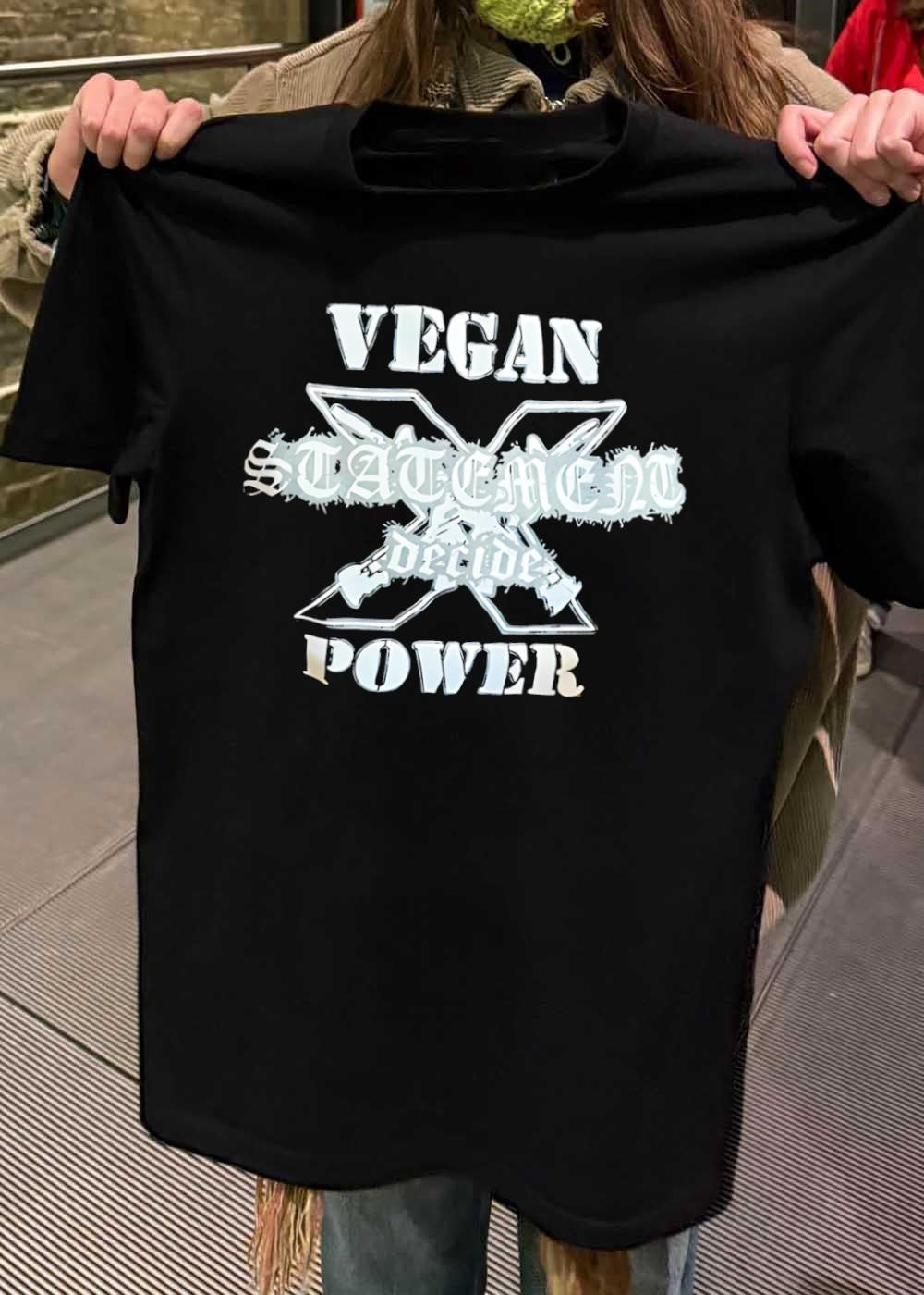 Vegan Statement Decide Power Black T-Shirt