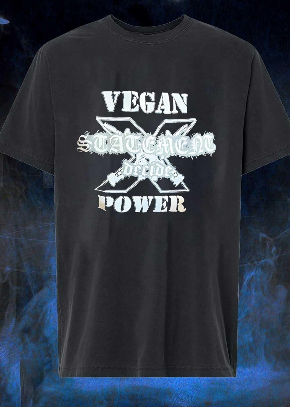Vegan Statement Decide Power Black T-Shirt