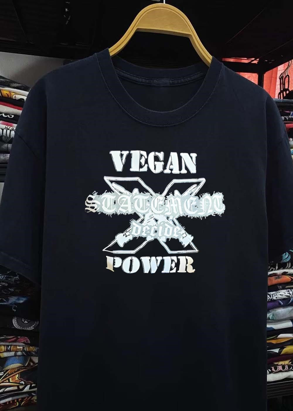 Vegan Statement Decide Power Black T-Shirt