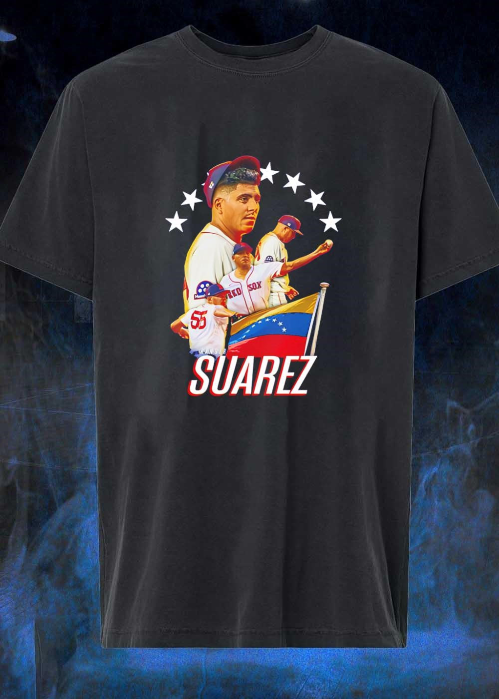 Venezuelan Baseball Tribute Ranger Suarez Pitching Red Sox T-Shirt