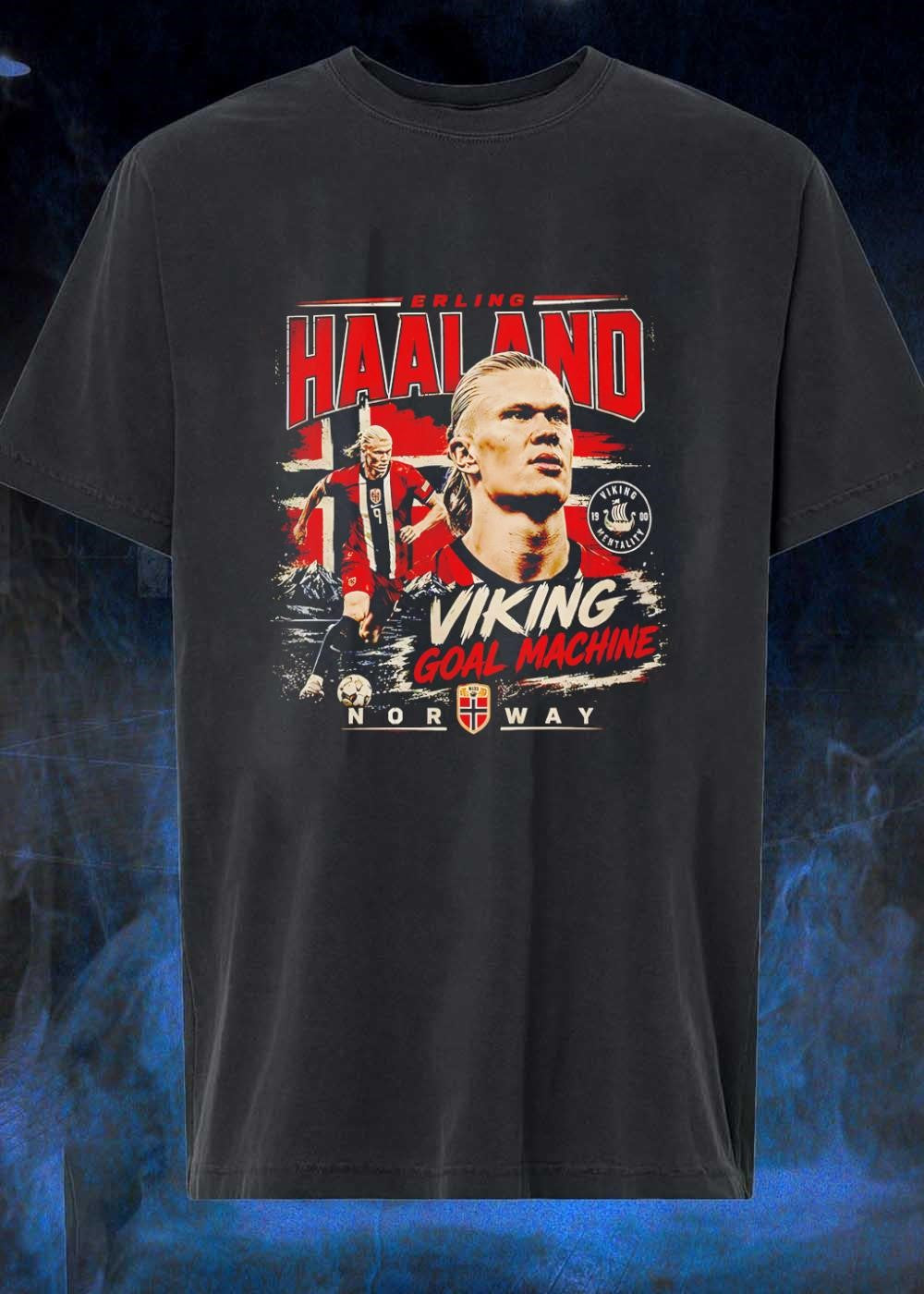 Viking Mentality Erling Haaland Viking Goal Machine Norway Football T-Shirt