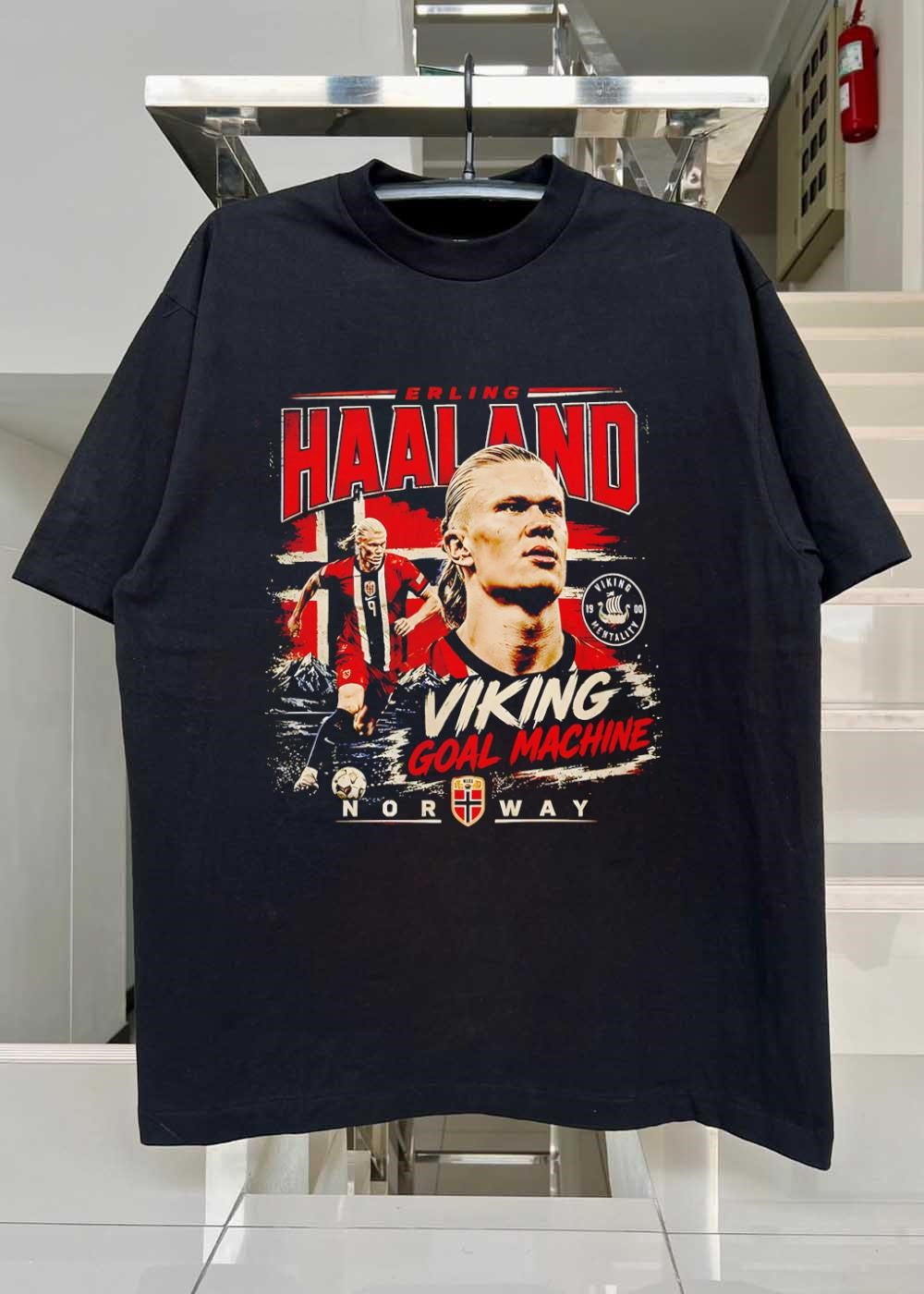 Viking Mentality Erling Haaland Viking Goal Machine Norway Football T-Shirt