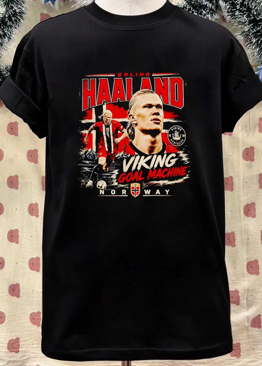 Viking Mentality Erling Haaland Viking Goal Machine Norway Football T-Shirt