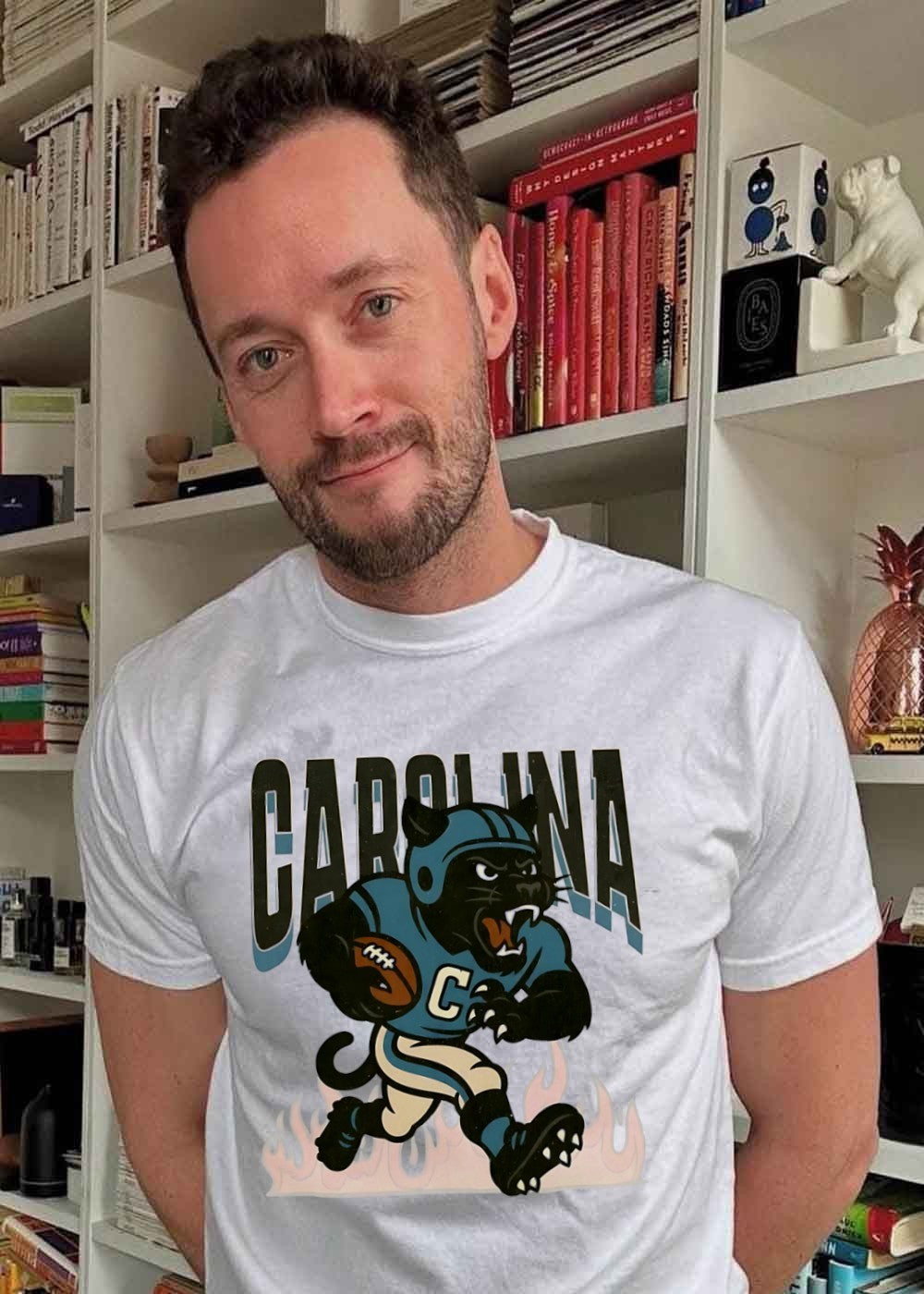 Vintage Style Carolina Football Panther Running T-Shirt
