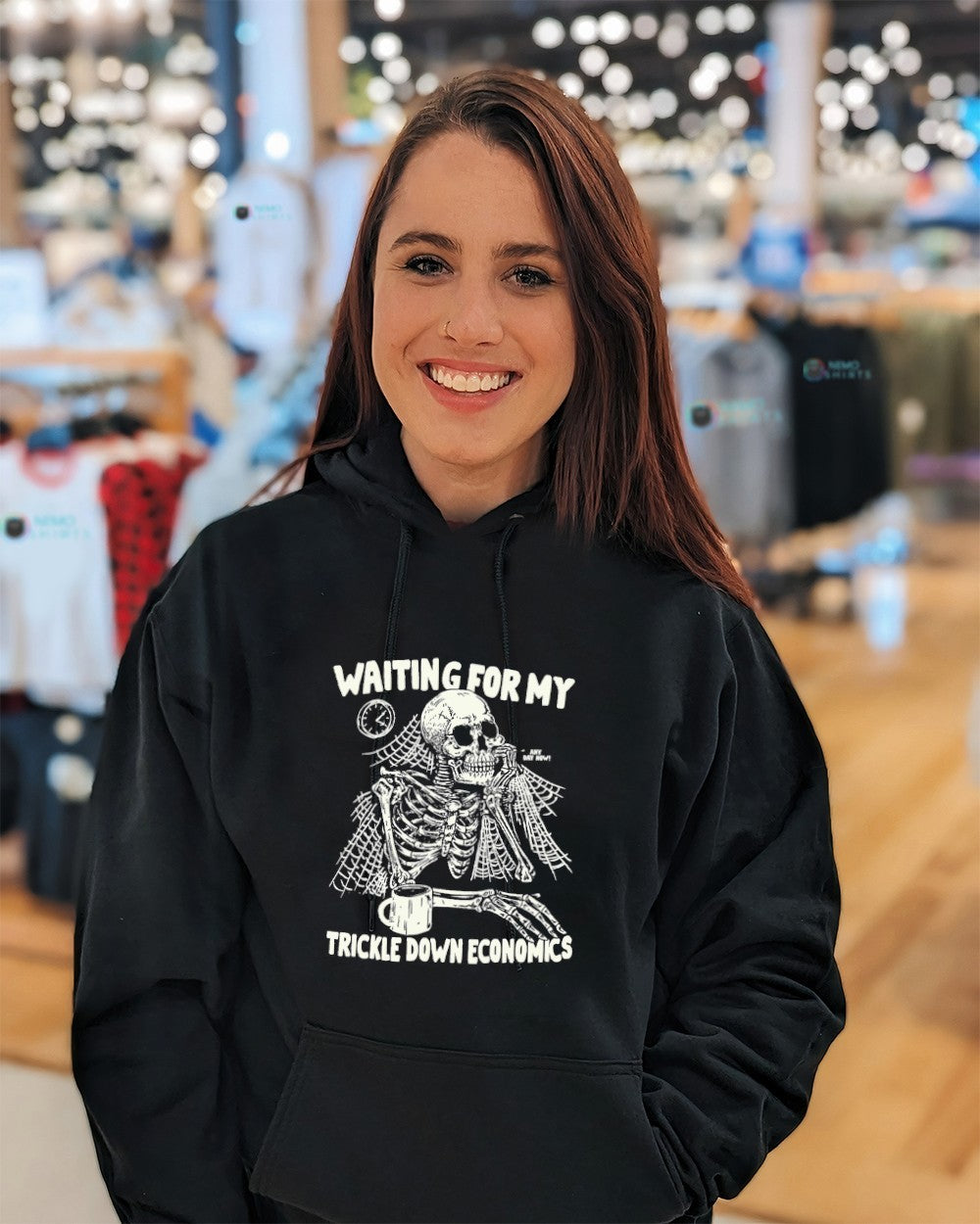 Waiting for my trickle down economics skeleton shirt