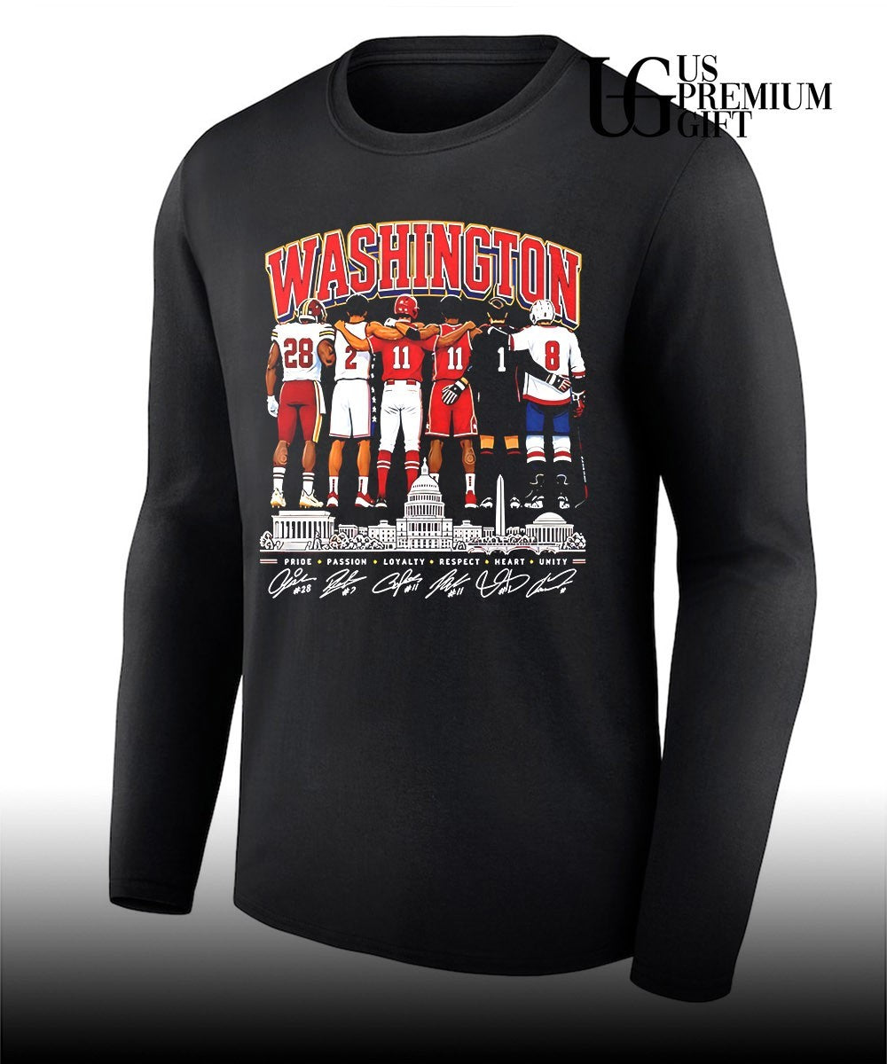Washington Commanders Wizards Nationals Capitals DC Pride Passion Loyalty signature shirt