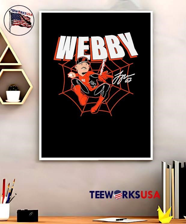 Webby spider web baseball player shirt