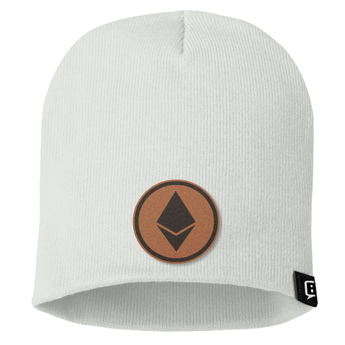 Ethereum Leather Patch Beanies