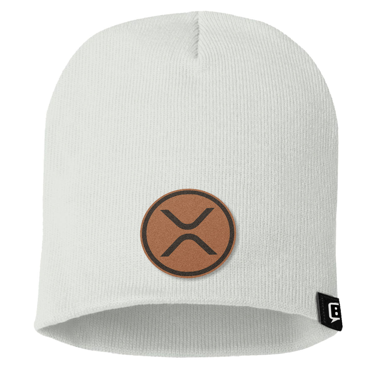 XRP Leather Patch Beanies