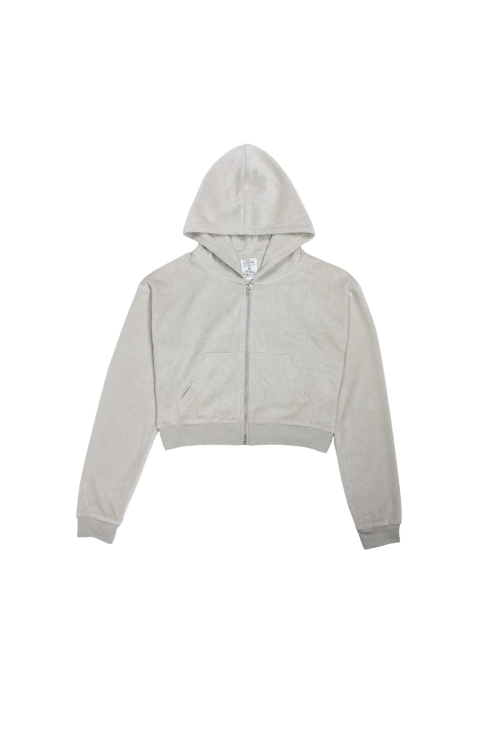 Adelaine Morin: Girls Supporting Girls Velour Grey Zip-Up