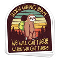 Funny Sloth Hiking Vinyl Sticker