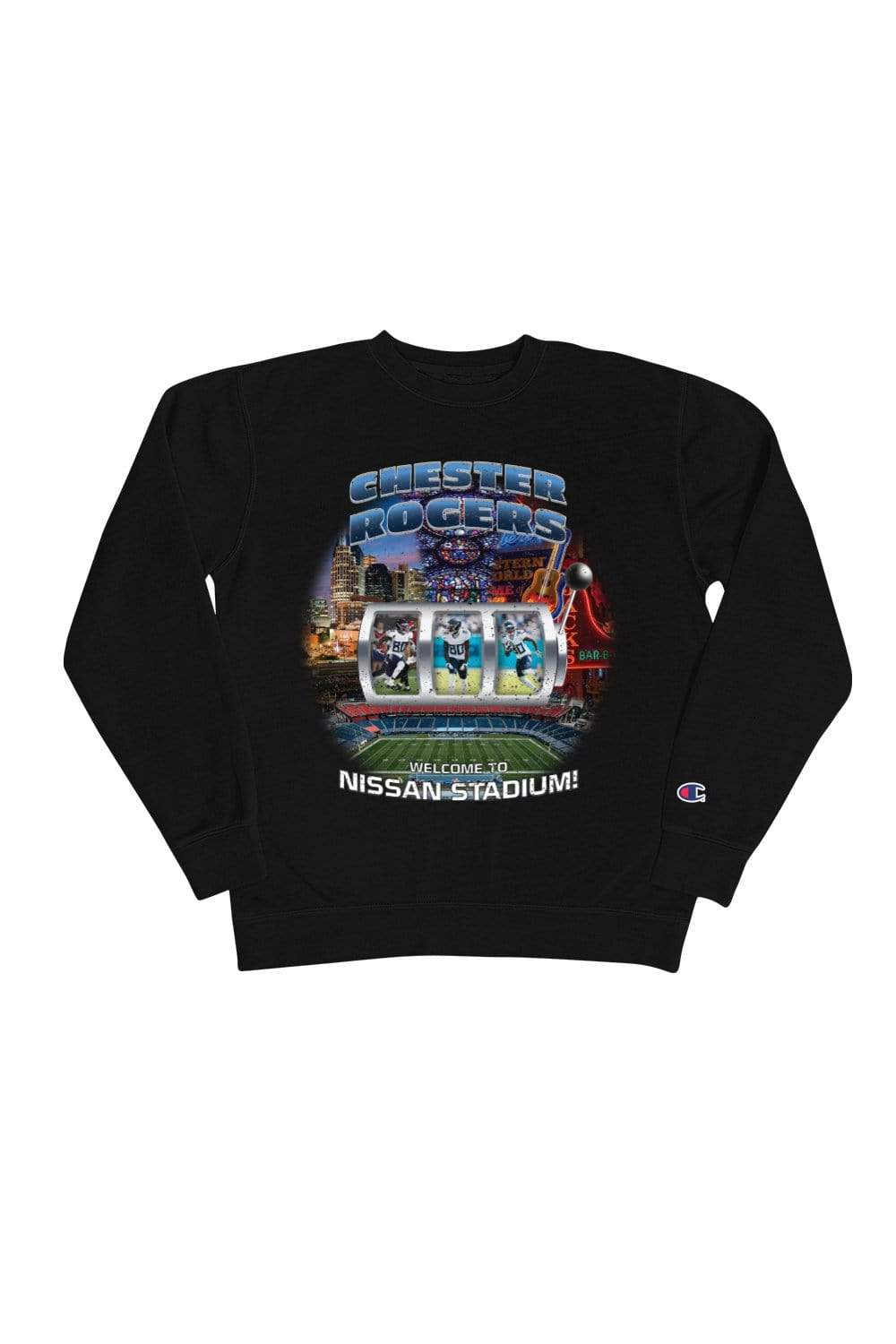 Chester Rogers: Slot Machine Black Champion Crewneck