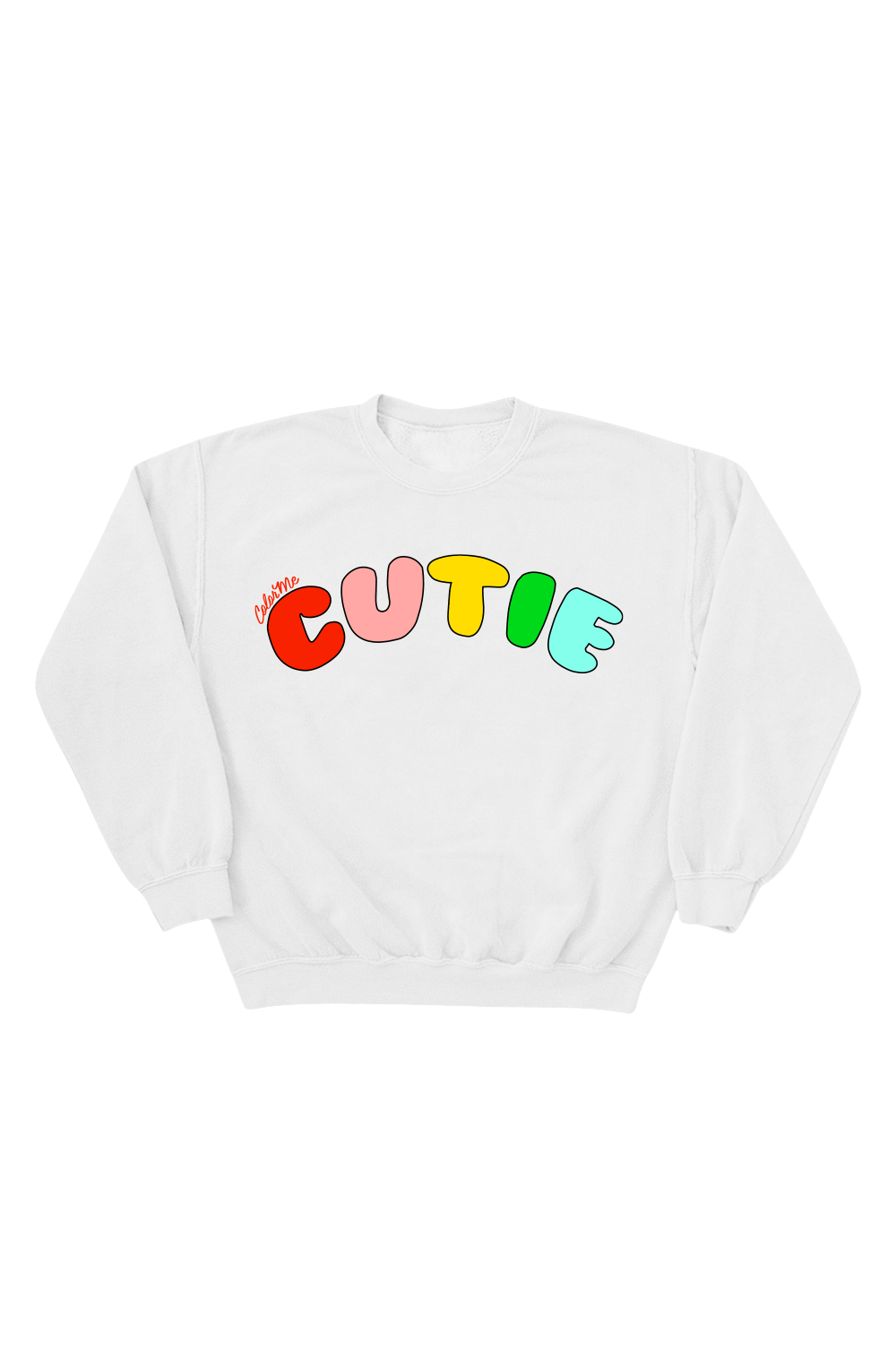 ColorMeCourtney: Cutie White Crewneck