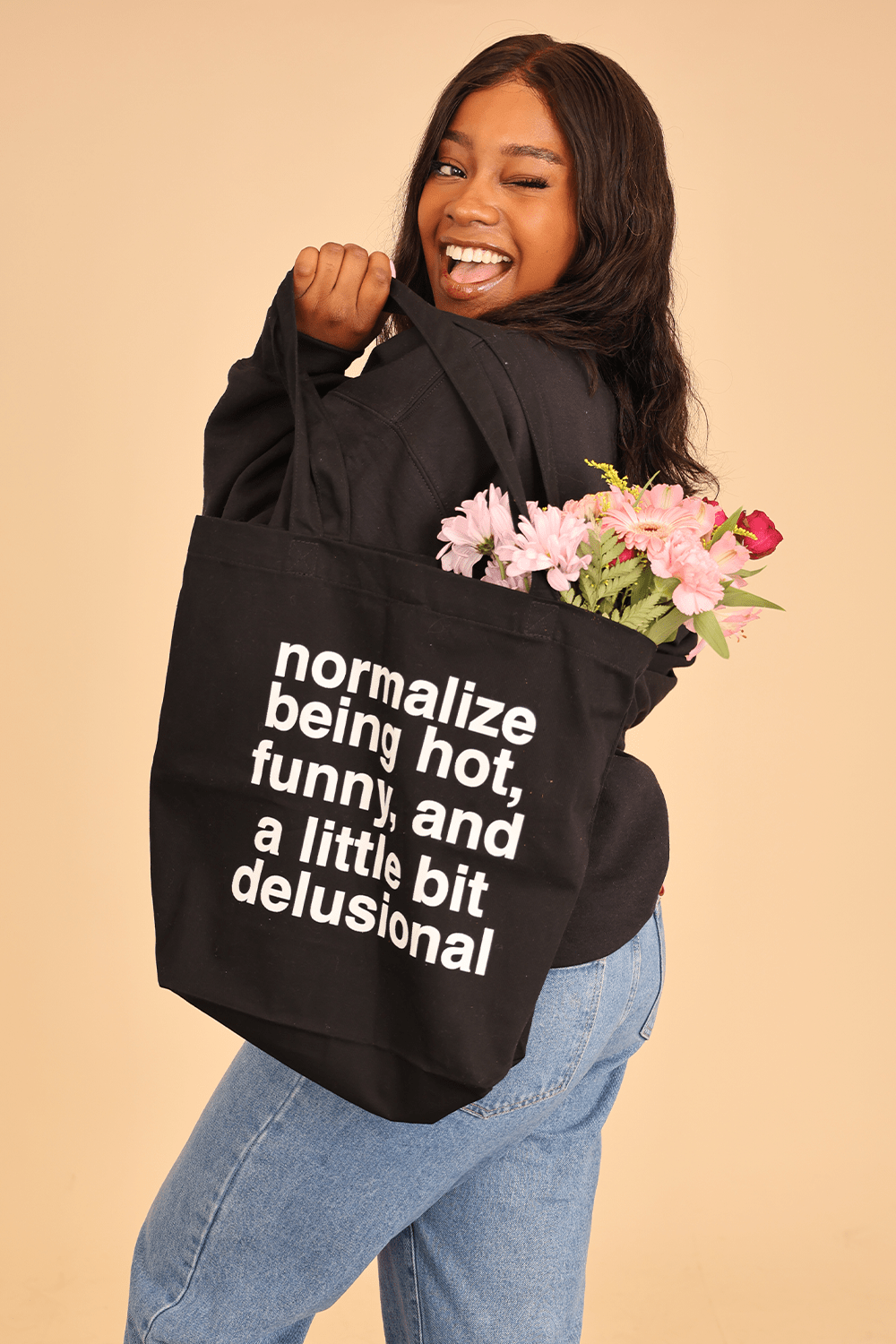 Deb Smikle: Being Hot Black Tote Bag