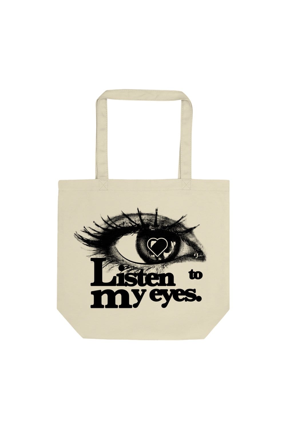 Calle y Poche: Listen To My Eyes Black Label Tote Bag