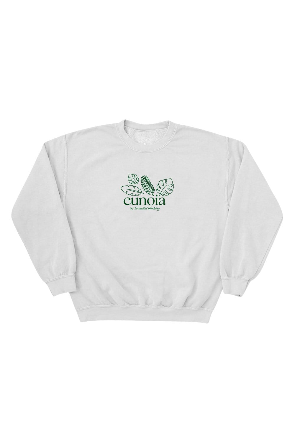 Lily Weber: 'Eunoia' White Crewneck