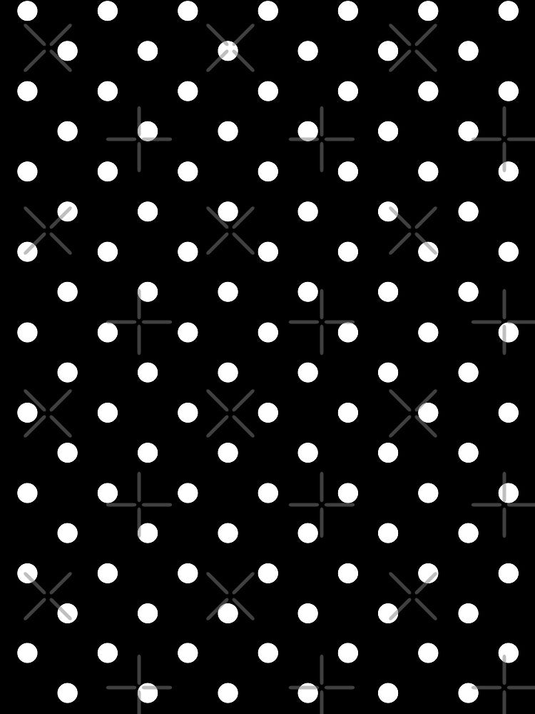 White Polka Dots on Black Background by starrylite