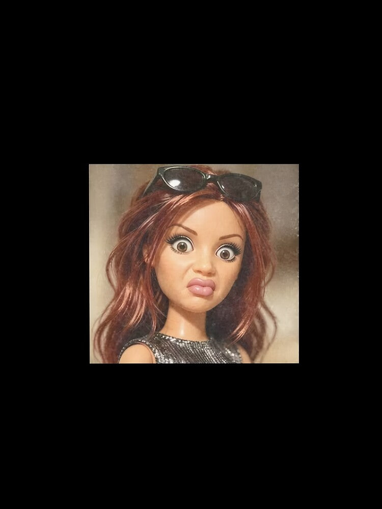 Disgusted Doll Meme Funny Shook Reaction Face Graphic by Devilians92